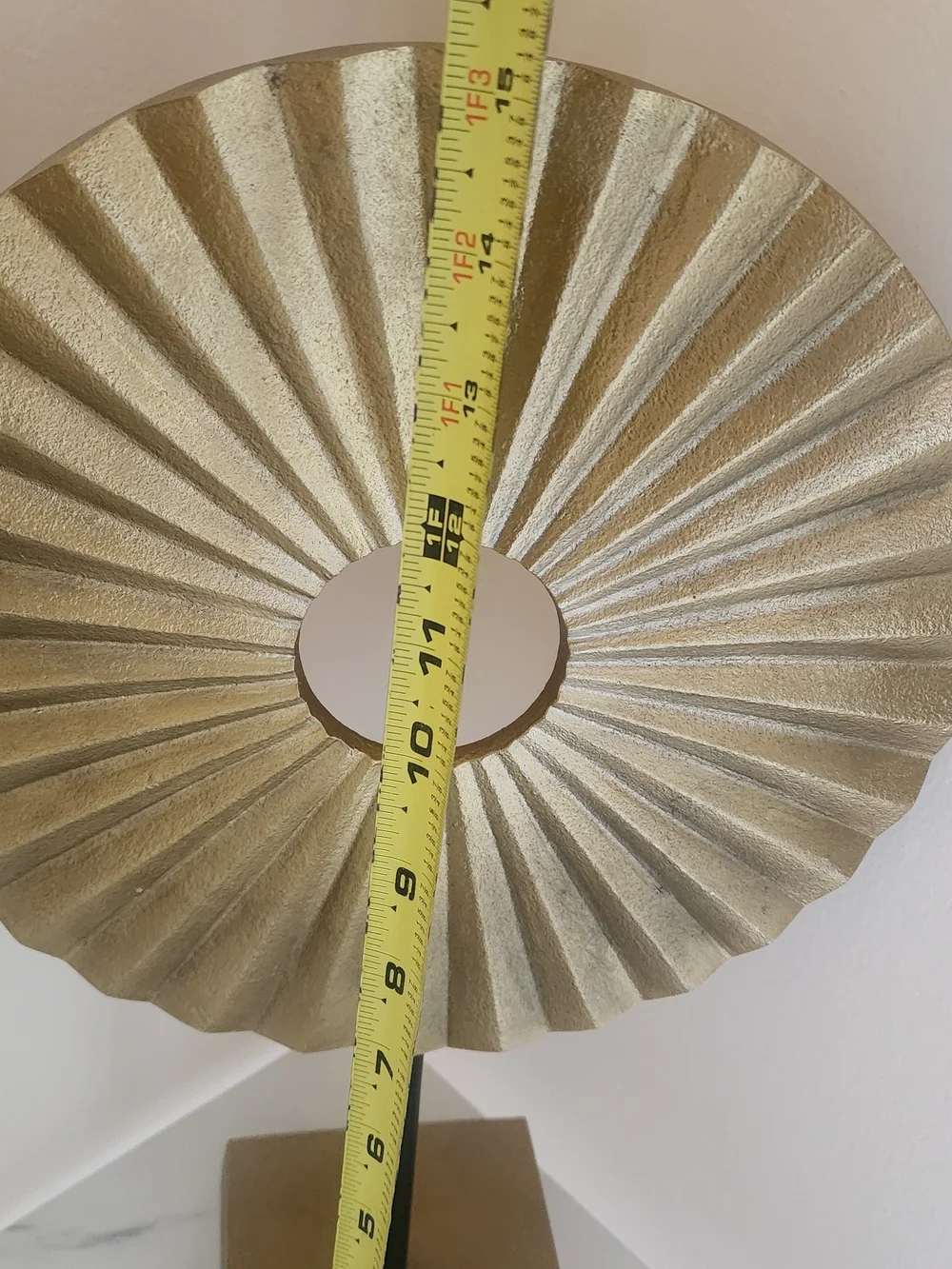 Gold Radial Metal Accent Sculpture - Decorative Decor